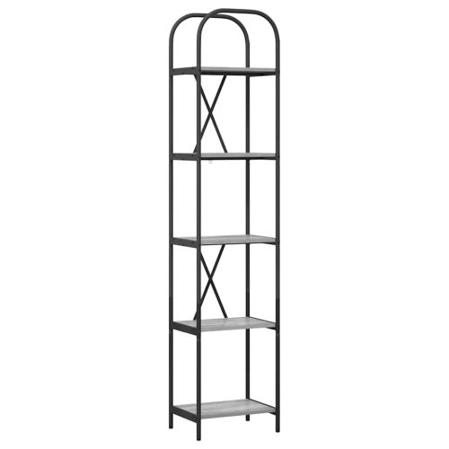 Рафт за книги Сив Сонома 40 x 30 x 183 см Инженерно дърво