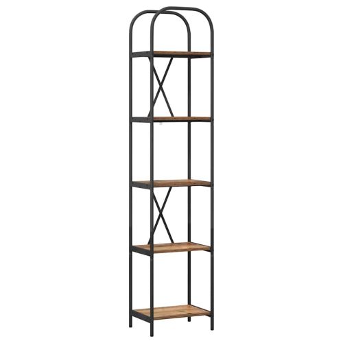 Рафт за книги Старо дърво 40 x 30 x 183 см Инженерно дърво