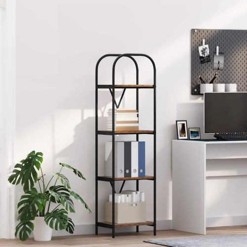 Рафт за книги Старо дърво 40 x 30 x 146 см Инженерно дърво