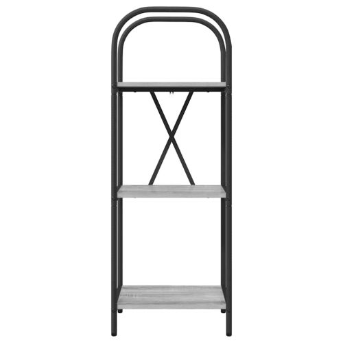 Рафт за книги Сив Сонома 40 x 30 x 109 см Инженерно дърво