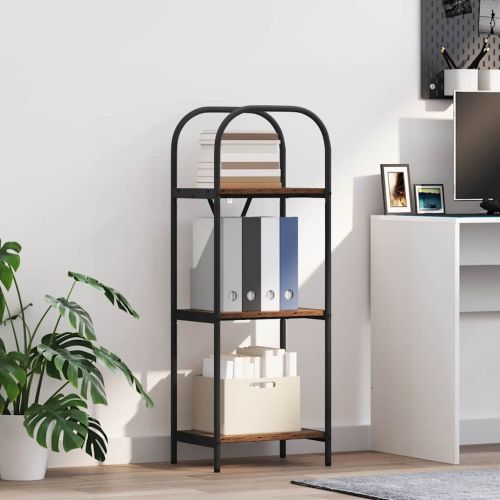 Рафт за книги Старо дърво 40 x 30 x 109 см Инженерно дърво