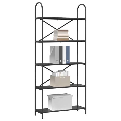 Рафт за книги Черния дъб 80 x 30 x 183 см Инженерно дърво