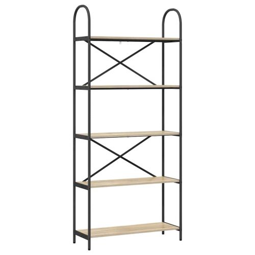 Рафт за книги Сонома дъб 80 x 30 x 183 см Инженерно дърво