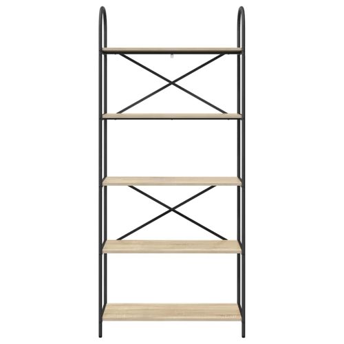 Рафт за книги Сонома дъб 80 x 30 x 183 см Инженерно дърво