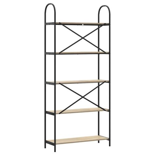 Рафт за книги Сонома дъб 80 x 30 x 183 см Инженерно дърво