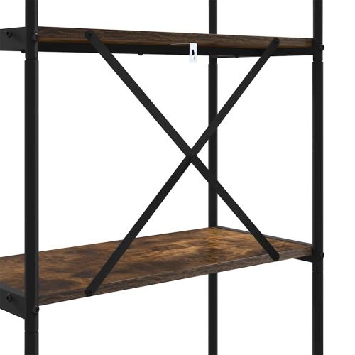 Рафт за книги 5 нива 80 x 30 x 183 см Инженерна дървесина