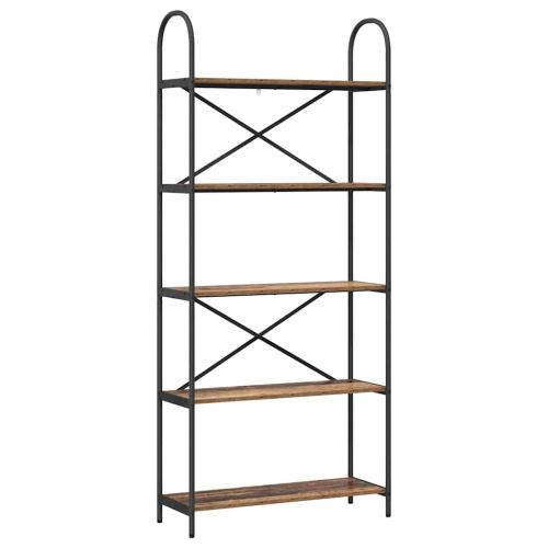 Рафт за книги Старо дърво 80 x 30 x 183 см Инженерно дърво