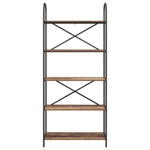 Рафт за книги Старо дърво 80 x 30 x 183 см Инженерно дърво