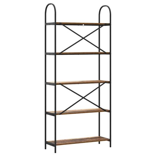 Рафт за книги Старо дърво 80 x 30 x 183 см Инженерно дърво