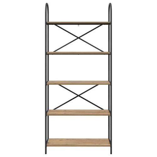 Рафт за книги Дъб 80 x 30 x 183 см Инженерно дърво