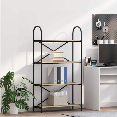 Рафт за книги Сонома дъб 80 x 30 x 146 см Инженерно дърво