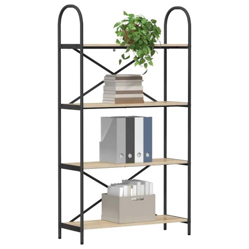 Рафт за книги Сонома дъб 80 x 30 x 146 см Инженерно дърво