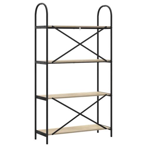 Рафт за книги Сонома дъб 80 x 30 x 146 см Инженерно дърво