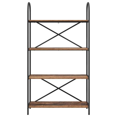 Рафт за книги Старо дърво 80 x 30 x 146 см Инженерно дърво