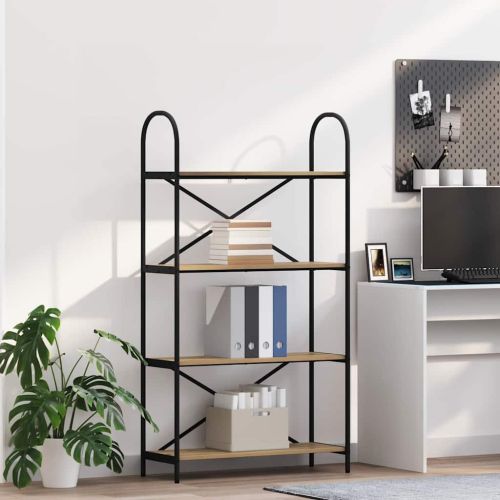 Рафт за книги Дъб 80 x 30 x 146 см Инженерно дърво