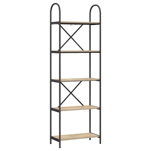 Рафт за книги Сонома дъб 60 x 30 x 183 см Инженерно дърво