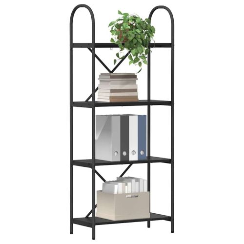 Рафт за книги Черния дъб 60 x 30 x 146 см Инженерно дърво