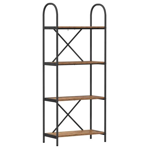 Рафт за книги Старо дърво 60 x 30 x 146 см Инженерно дърво