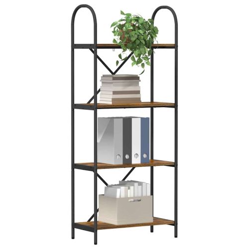 Рафт за книги Старо дърво 60 x 30 x 146 см Инженерно дърво