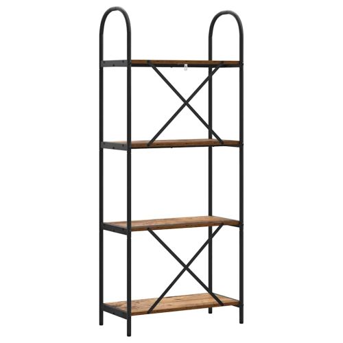 Рафт за книги Старо дърво 60 x 30 x 146 см Инженерно дърво