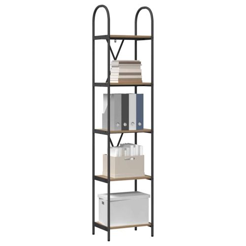 Рафт за книги Дъб 40 x 30 x 183 см Инженерно дърво