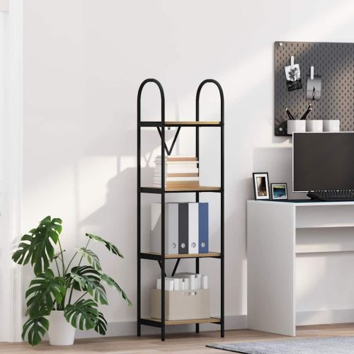 Рафт за книги Дъб 40 x 30 x 146 см Инженерно дърво