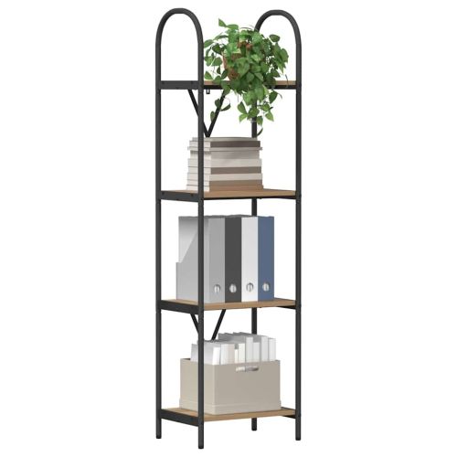 Рафт за книги Дъб 40 x 30 x 146 см Инженерно дърво