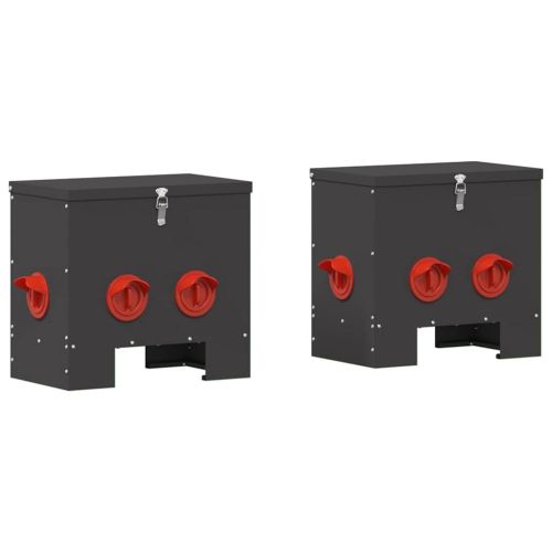 Кокошарник 2 pcs Черно 40,5 x 25 x 38 см