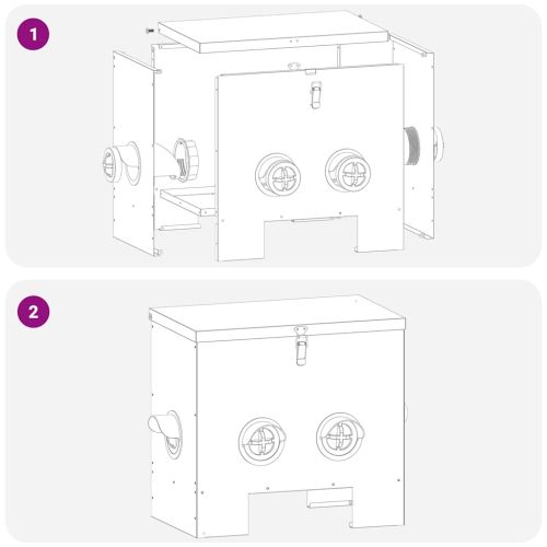 Кокошарник 2 pcs Сребрист 40,5 x 25 x 38 см