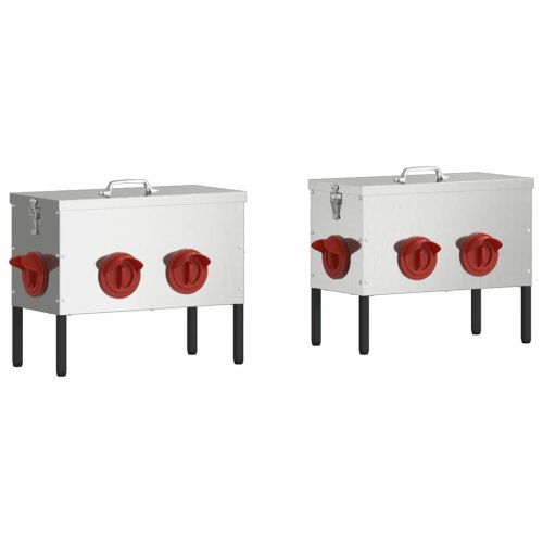 Кокошарник 2 pcs Сребрист 41,5 x 20,5 x 33 см