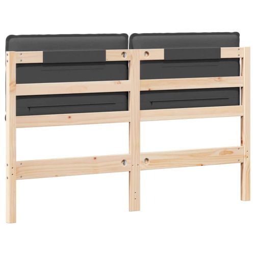 Тапицирана табла с таблото Естествено и тъмно сиво 135 cm