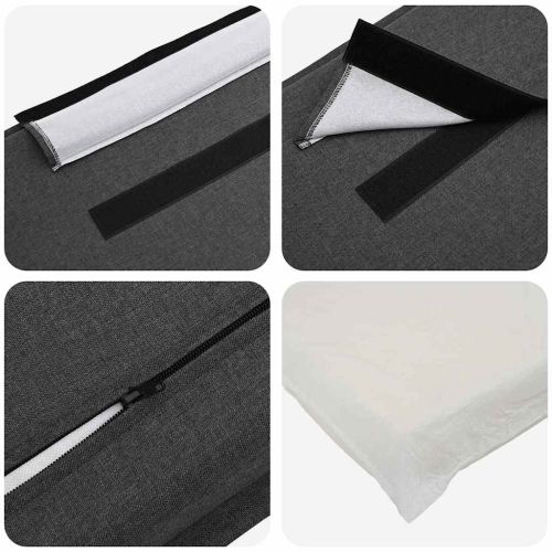 Тапицирана табла с таблото Естествено и тъмно сиво 135 cm