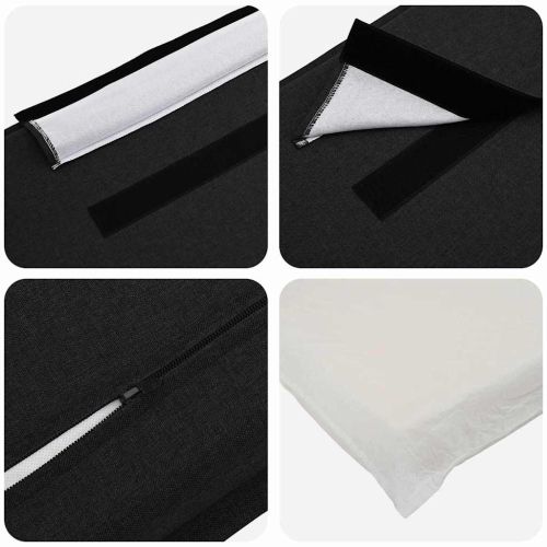 Тапицирана табла Естествено и черно 120 cm Солидно борово дърво