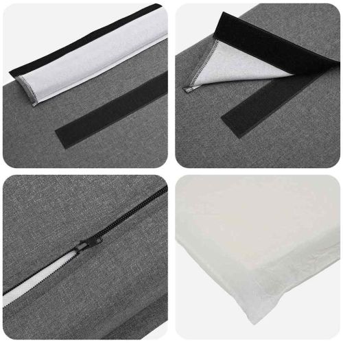 Тапицирана табла Бяло и светло сиво 80 cm Солидно борово дърво