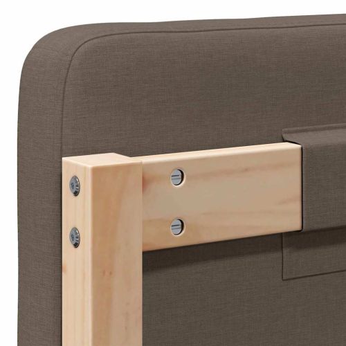 Тапицирана табла Кафяво и таупе 180 cm Солидно борово дърво