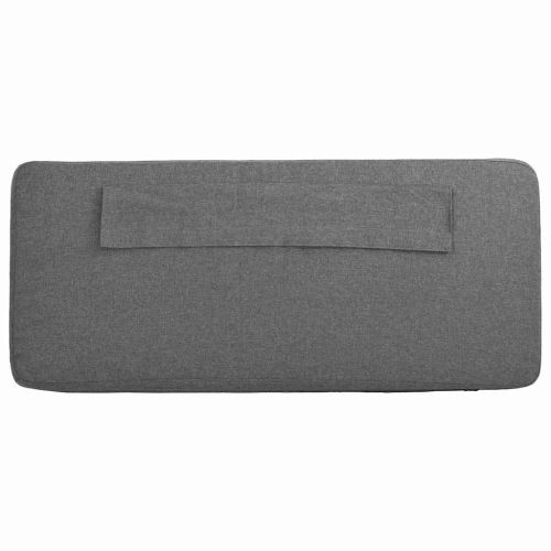 Тапицирана табла Кафяв и светло сив 160 cm Солидно борово дърво