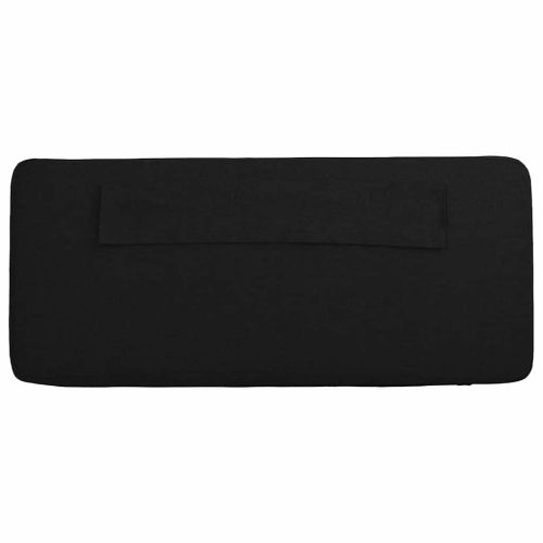 Тапицирана табла Кафяв и черен 150 cm Солидно борово дърво