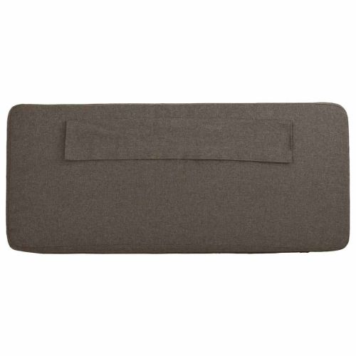 Тапицирана табла Кафяво и таупе 140 cm Солидно борово дърво