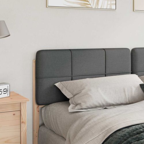 Тапицирана табла Кафяв и светло сив 200 cm Солидно борово дърво