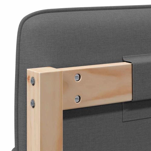 Тапицирана табла Кафяв и светло сив 200 cm Солидно борово дърво