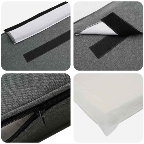 Тапицирана табла Бяло и светло сиво 160 cm Солидно борово дърво