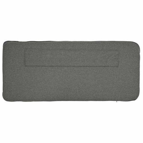 Тапицирана табла Бяло и светло сиво 200 cm Солидно борово дърво