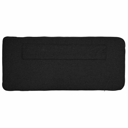 Тапицирана табла Кафяв и черен 160 cm Солидно борово дърво