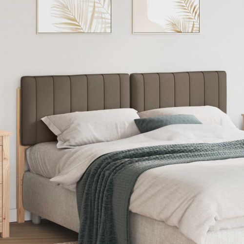 Тапицирана табла Кафяво и таупе 160 cm Солидно борово дърво