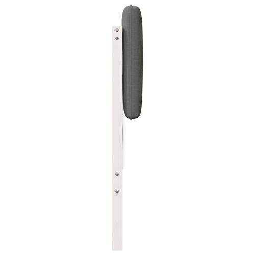 Тапицирана табла Бяло и светло сиво 150 cm Солидно борово дърво