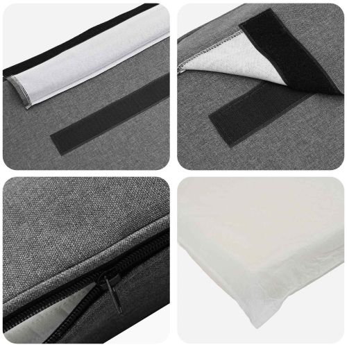 Тапицирана табла Бяло и светло сиво 150 cm Солидно борово дърво