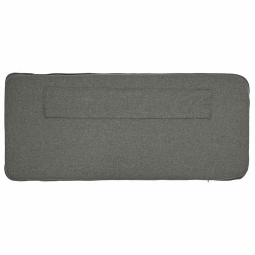 Тапицирана табла Бяло и светло сиво 150 cm Солидно борово дърво