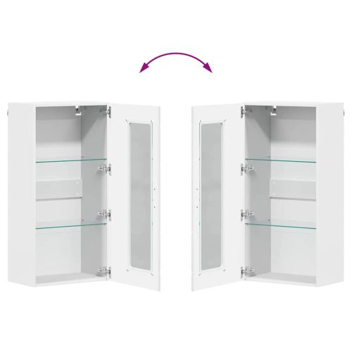 Дървен шкаф Бяло 50 x 29 x 100 см Инженерно дърво