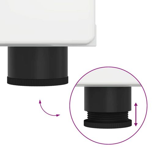 Дървен шкаф Лъскаво бяло 150 x 39 x 30 см Инженерно дърво