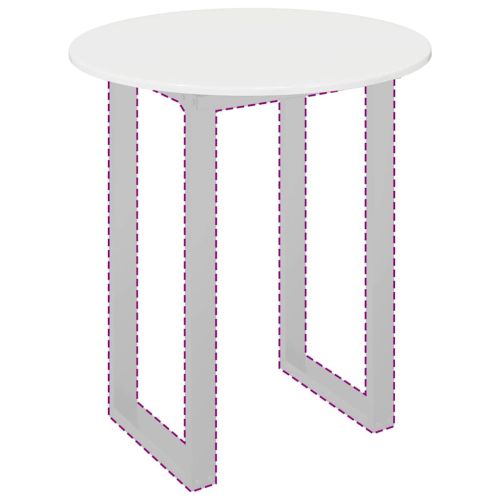 Топ за маса Бяло Със Силен Гланц Ø 70 x 1,5 cm Инженерно дърво